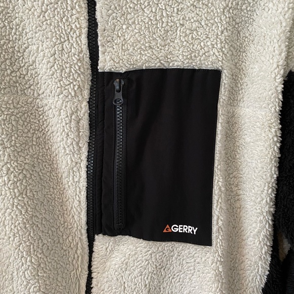 Gerry Womens Sweater Medium Sherpa Fleece Color Block Unique Soft Cozy Unisex - Picture 4 of 15